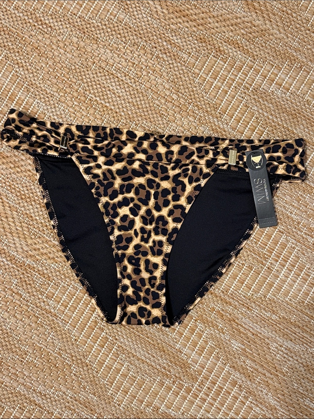 Victoria's Secret Leopard Print Bikini Bottoms - Black & Tan 🐆